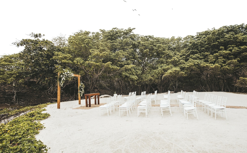 Outdoor wedding area