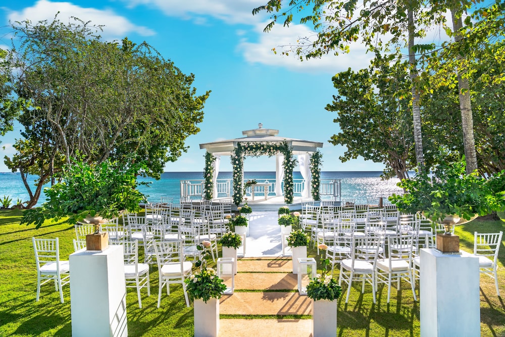 Outdoor wedding area