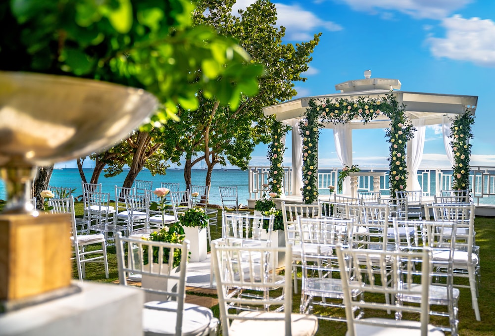 Outdoor wedding area