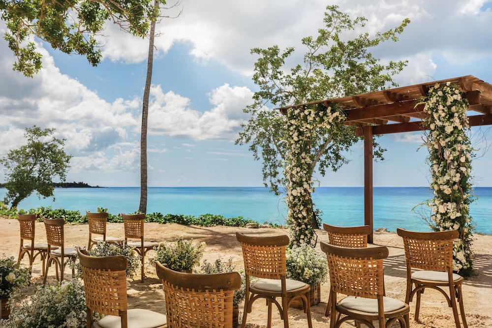 Outdoor wedding area