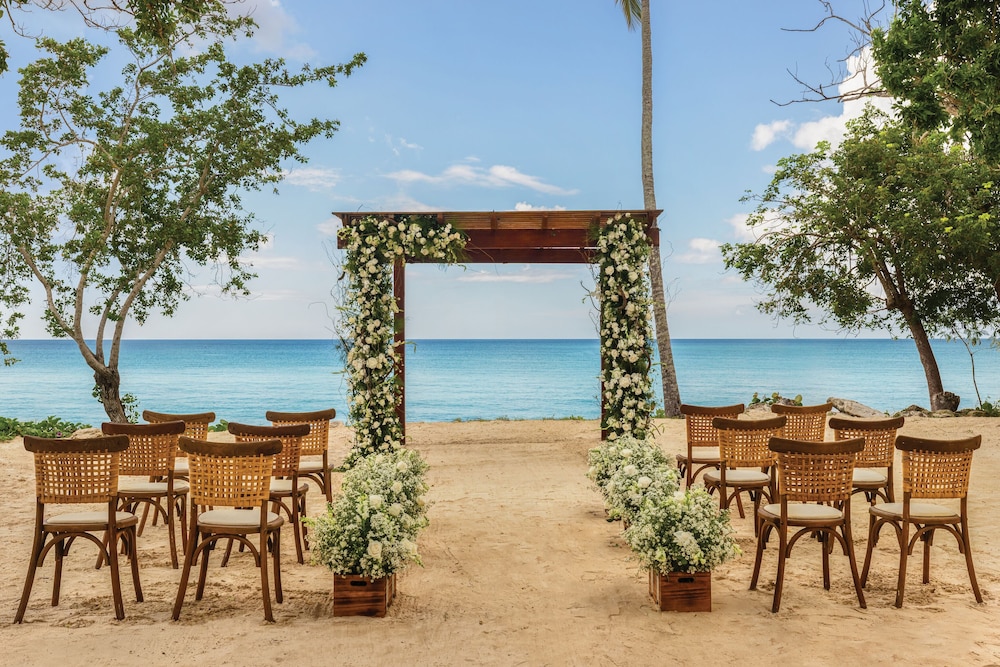 Outdoor wedding area