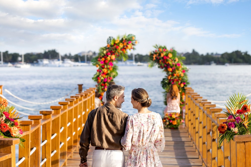 Outdoor wedding area