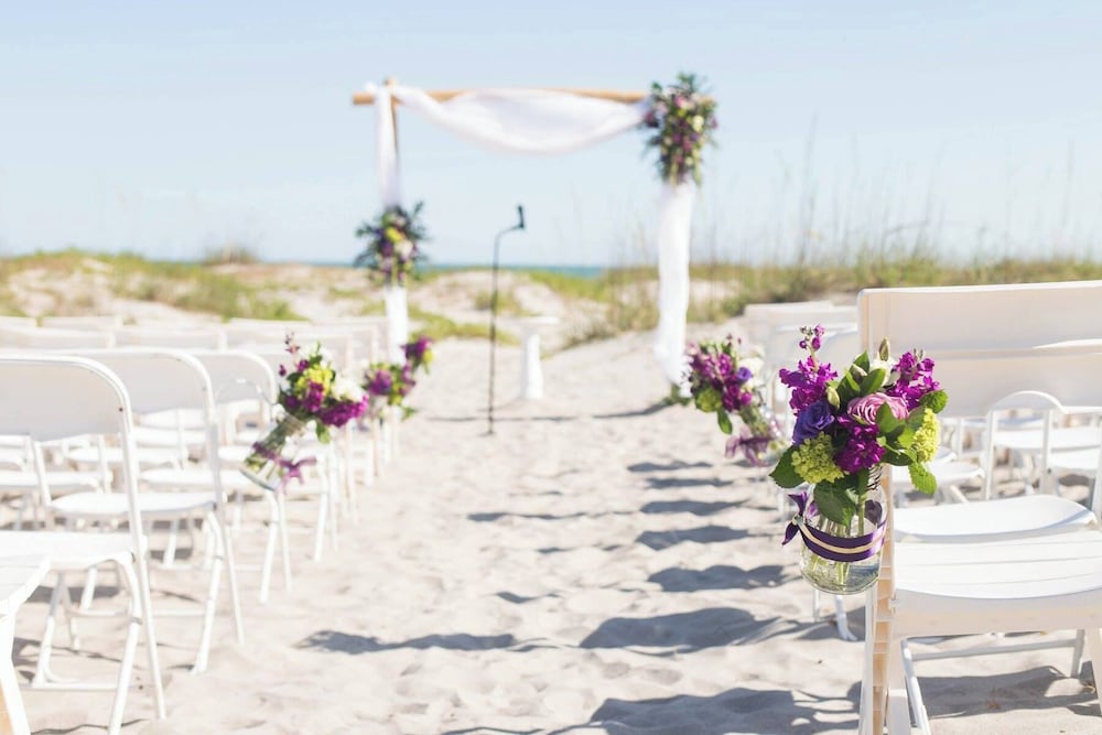 Outdoor wedding area