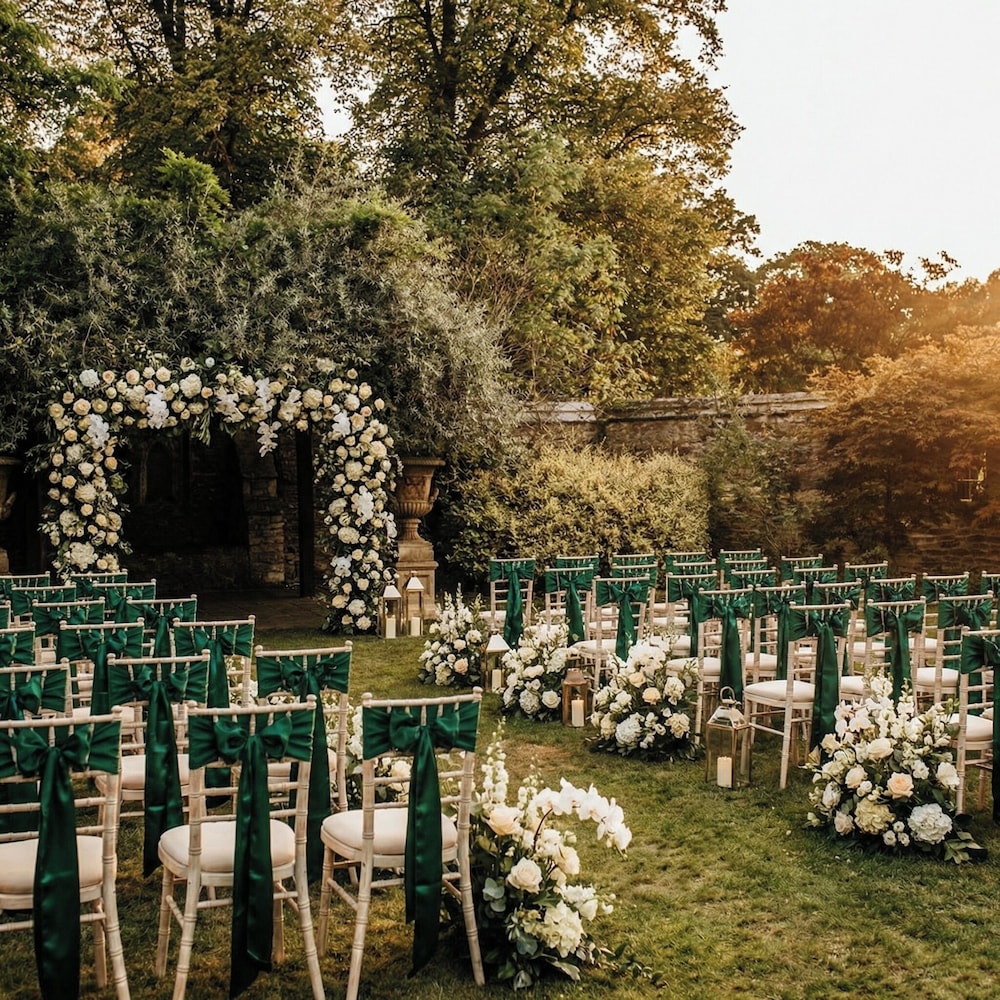Outdoor wedding area
