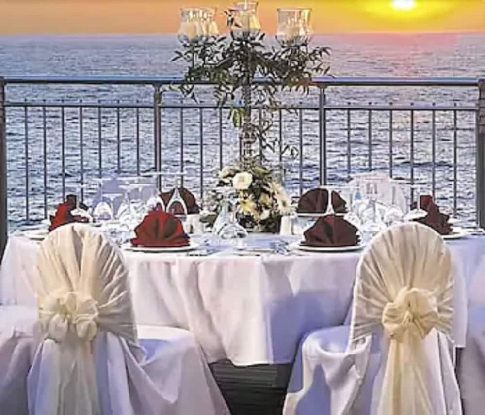 Outdoor banquet area