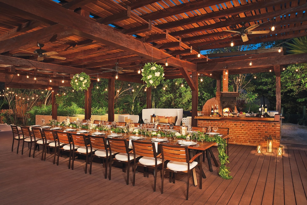 Outdoor banquet area