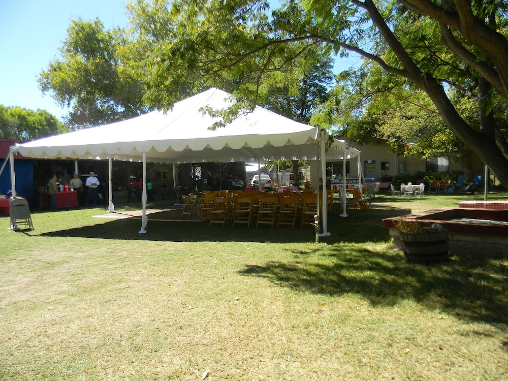 Outdoor banquet area