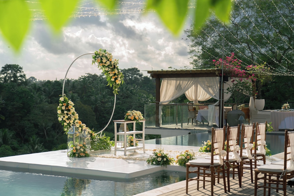 Outdoor wedding area