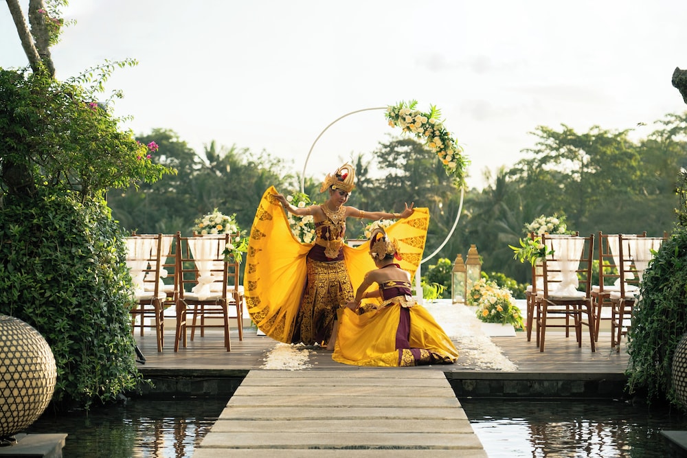 Outdoor wedding area