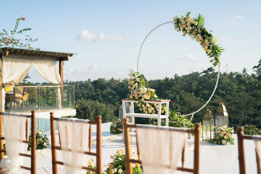 Outdoor wedding area