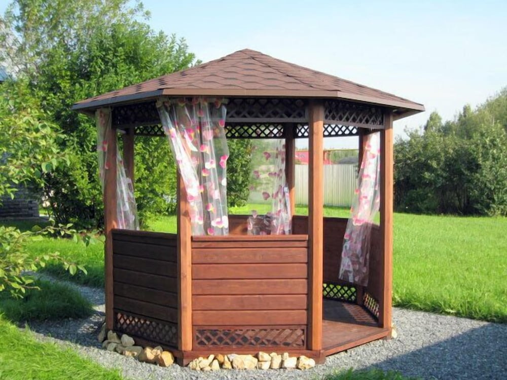 Outdoor banquet area