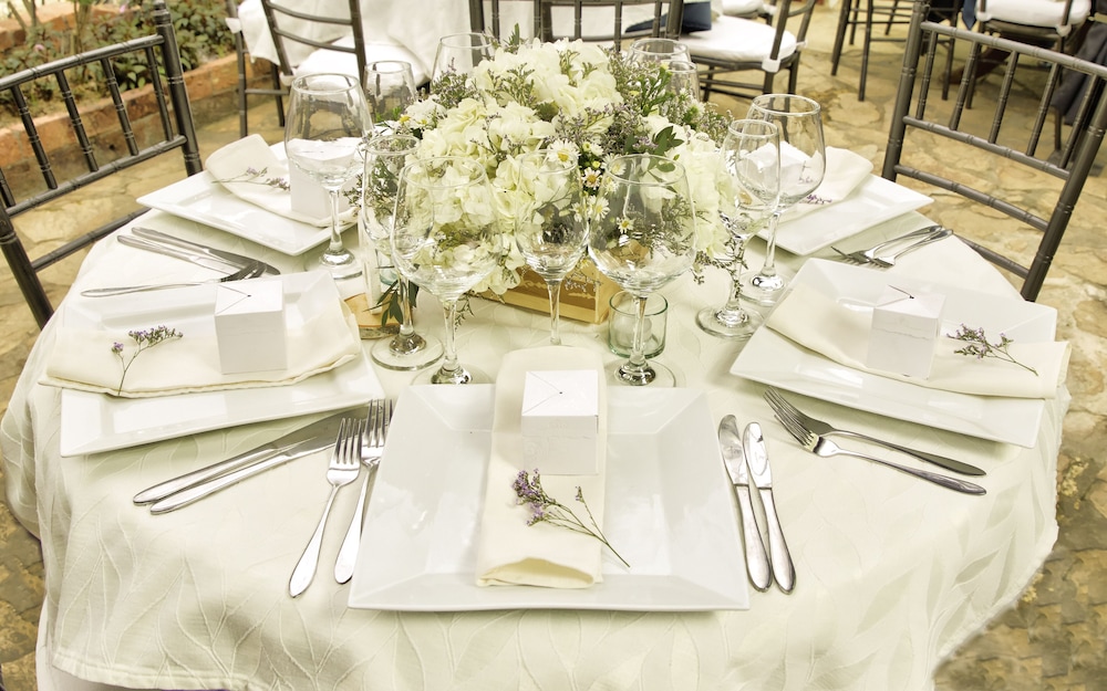 Outdoor wedding area