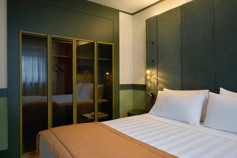 Bedroom detail from the Terrace Suite.