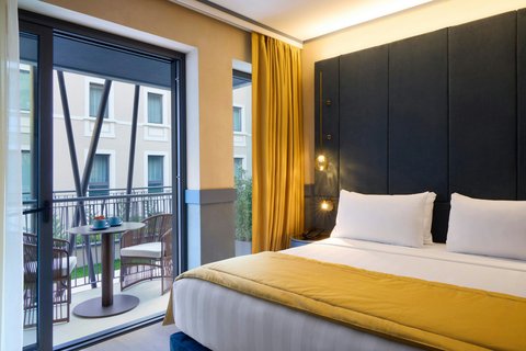 Bedroom view in the Terrace Suite.