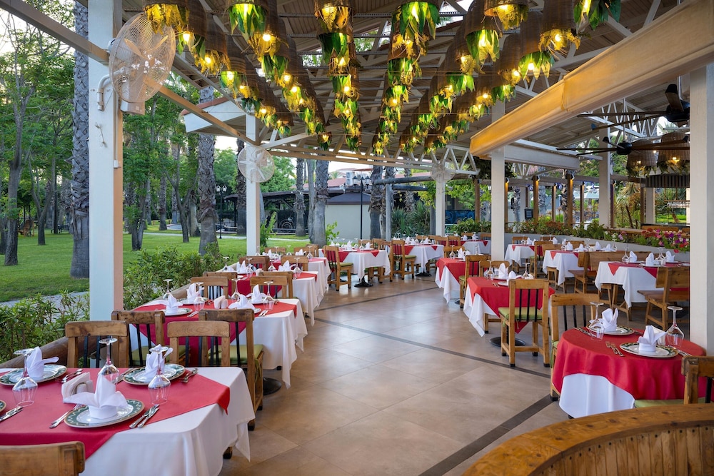 Outdoor banquet area
