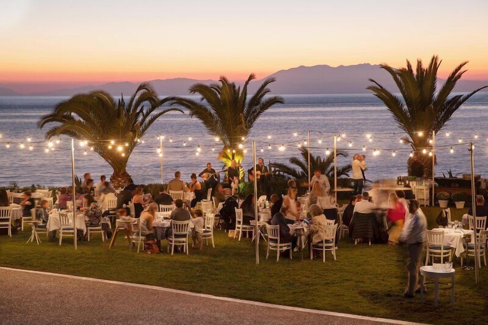 Outdoor banquet area