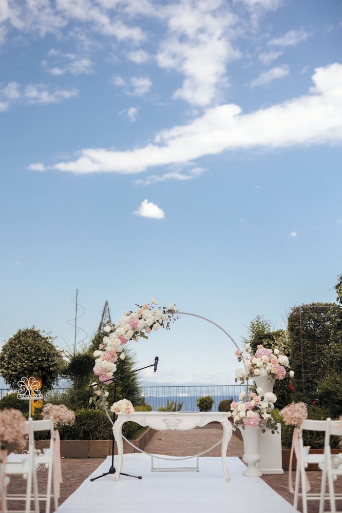 Outdoor wedding area