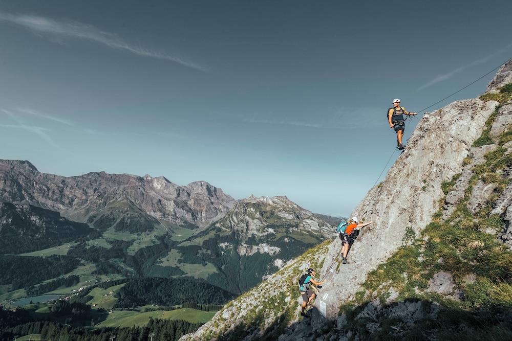 Outdoor rock climbing