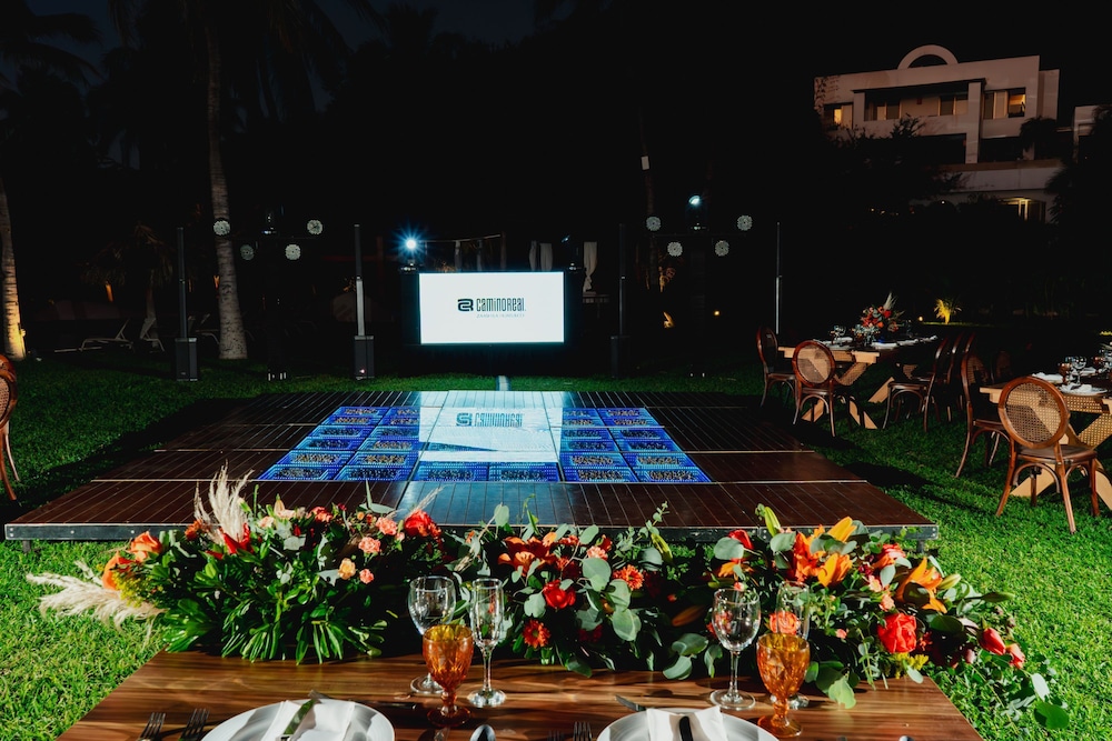 Outdoor wedding area