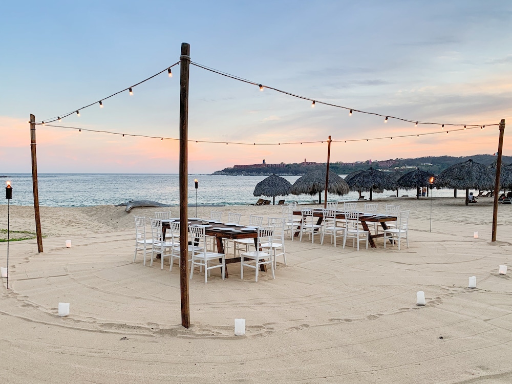 Outdoor banquet area