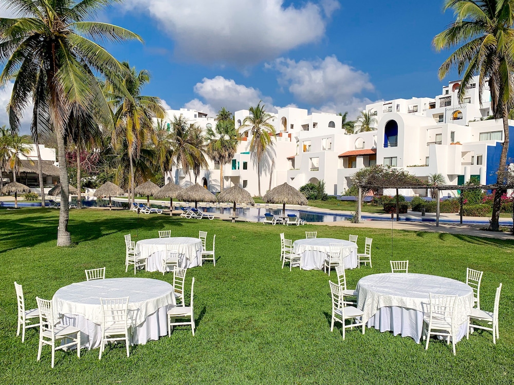 Outdoor banquet area