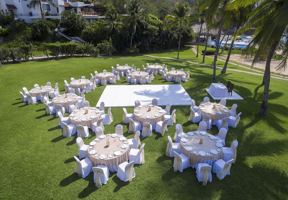 Outdoor banquet area