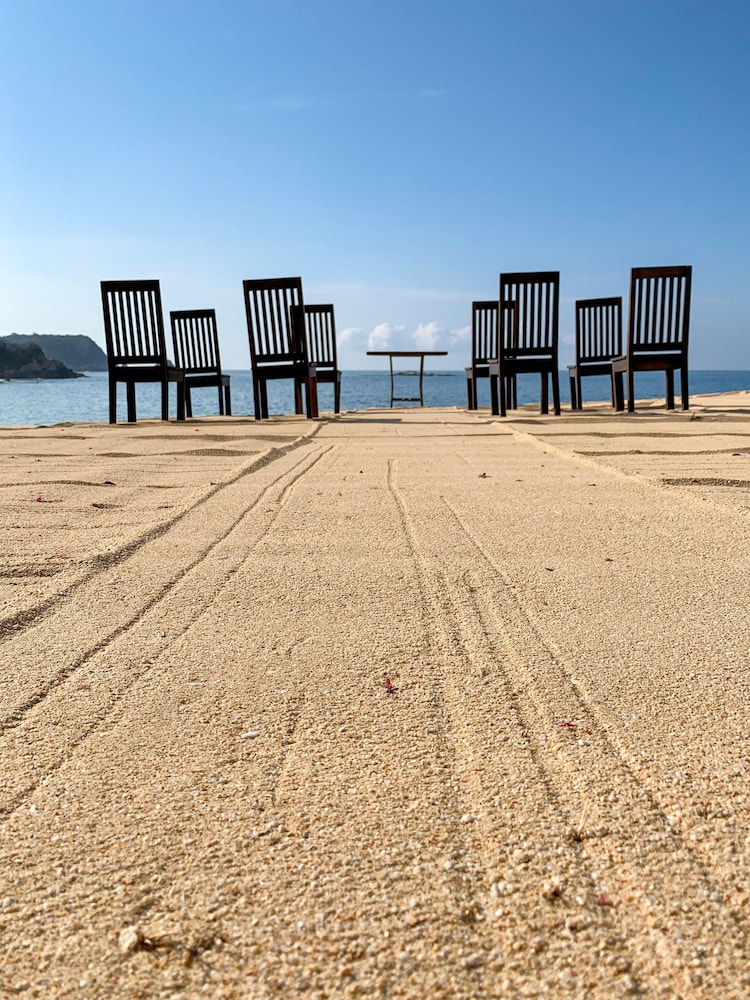 Outdoor banquet area